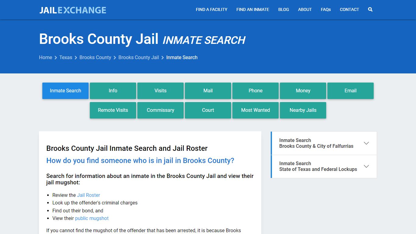 Inmate Search: Roster & Mugshots - Brooks County Jail, TX